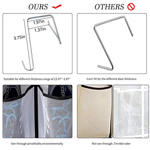 Over The Door Shoe Organizer 2 Pack (Grey-2 Pack of 12)
