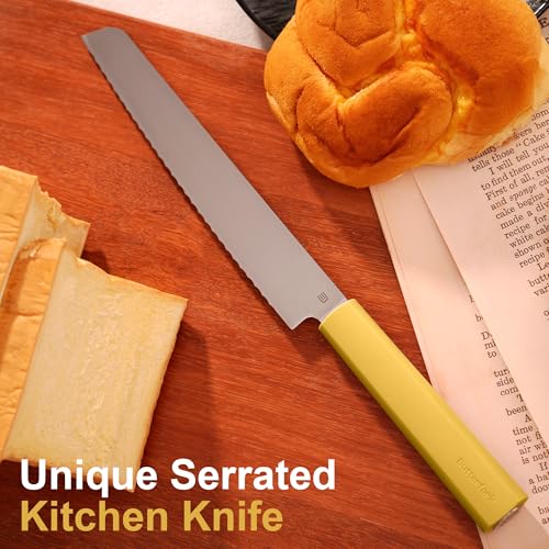 7.5" Serrated Bread Knife for Homemade Bread (7.5" / Pale Yellow)