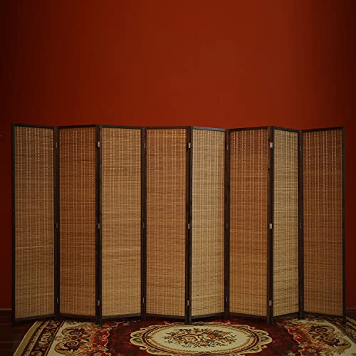 8 Panel Bamboo Room Divider (Brown / 8 Panel)
