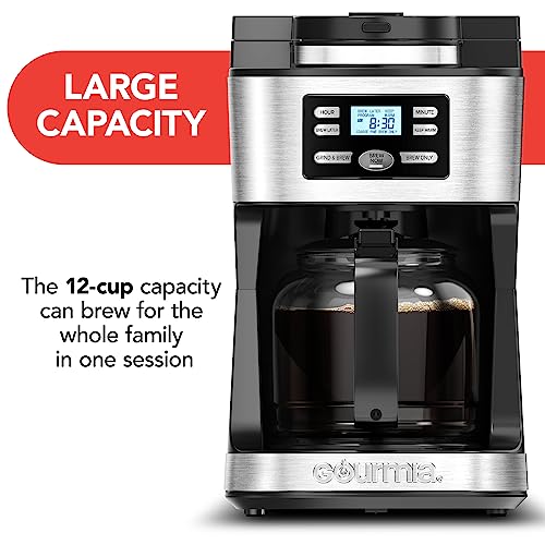 Digital Coffee Machine 12Cup FullyAutomatic Large coffee maker integrated CoffeeGrinder