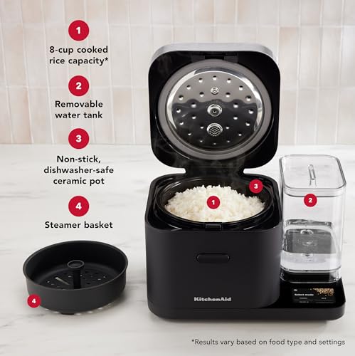 8 Cup Grain and Rice Cooker (Black Matte)