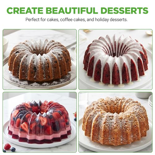 Cake Pan 10 Cups Die Cast Fluted Aluminum Cake Mold