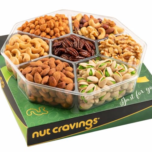 Mixed Nuts Gift Basket in Green Gold Box