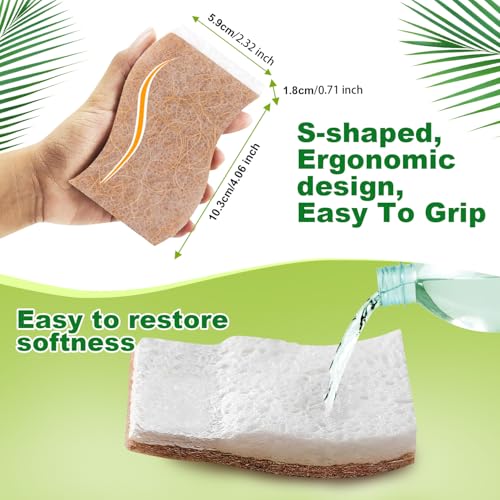 Kitchen Dish Sponges (Brown-s Shape)