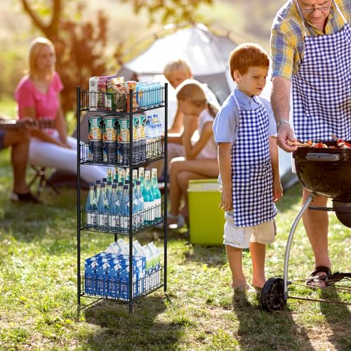 Water Bottle Storage Holder 4 Tier Can Organizer for Pantry