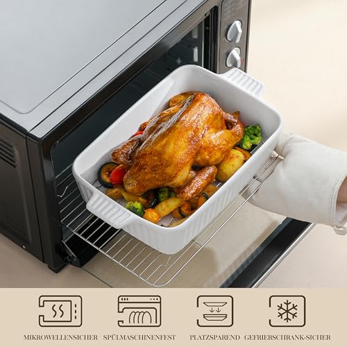 4.4 QT Baking Dishes with Rack