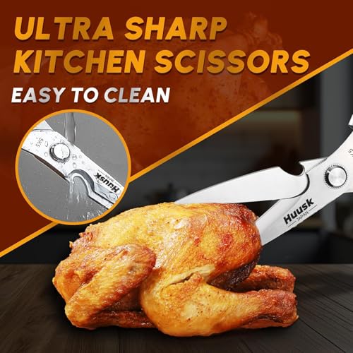 Kitchen Scissors and Vegetable Peeler Set (Bright Silver)
