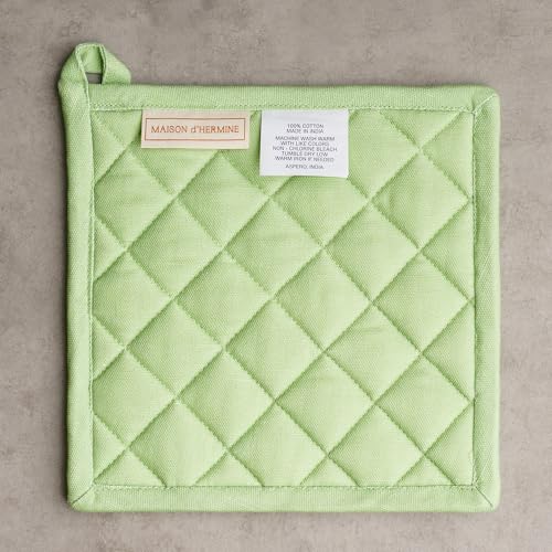 Pot Holders 100% Cotton Potholders (115 - Christmas Dew / 8" x 8" (Pot Holder Pack of 1))