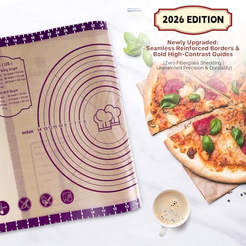 26"x16" Extra Thick Silicone Baking Mat for Pastry and Bread