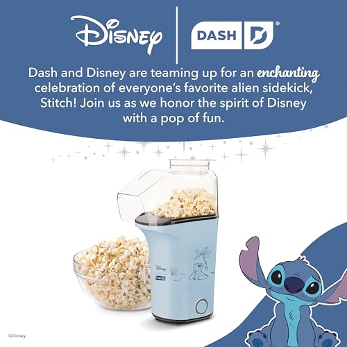 Disney Dash Stitch Fresh Pop Popcorn Maker (Light Blue- Stitch / 16 cups)