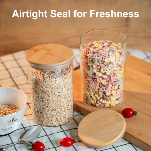 Glass Food Storage Jars 50oz [Set of 6]