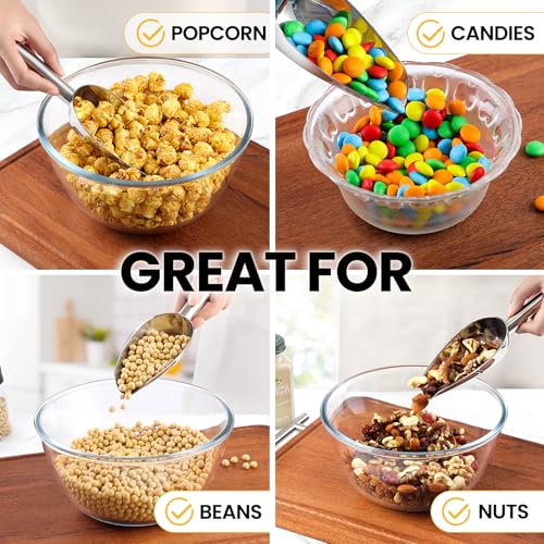 18oz Stainless Steel Ice Scoop for Freezer