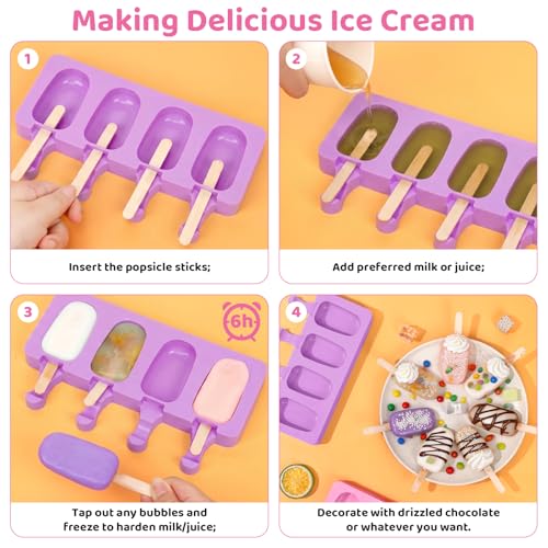 Popsicle Molds Set of 2 (Purple, Pink)