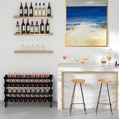 Wine Rack Freestanding Floor (Black)