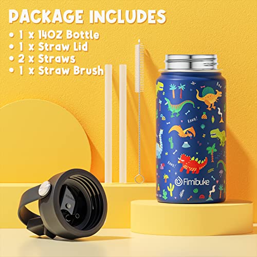 Kids Bento Lunch Box with Toddler Insulated Water Bottle Lunch Bag (A8. Nautica Blue)