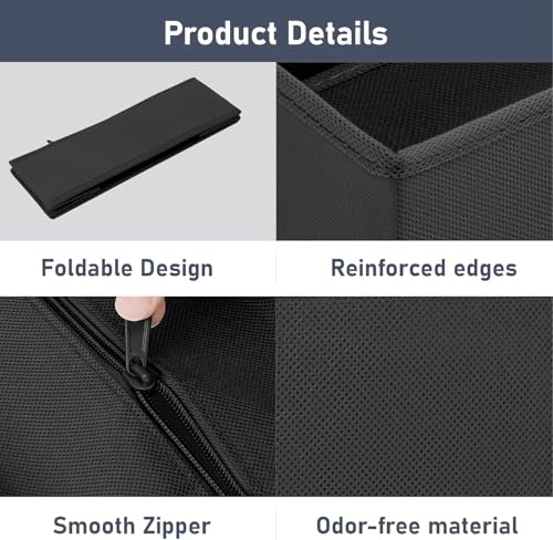 Drawer Organizer Clothes Storage (Black / 26 Pack)