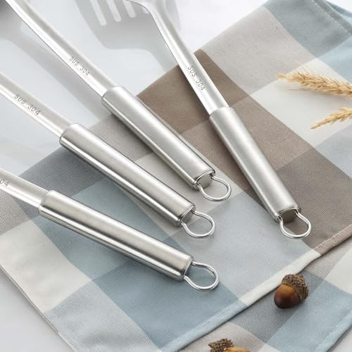 2 Pcs Solid & Slotted Spatula Set (2P-Argent)