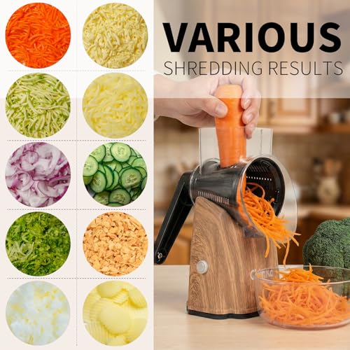 Upgrade Rotary Cheese Grater Shredder with Handle (015)