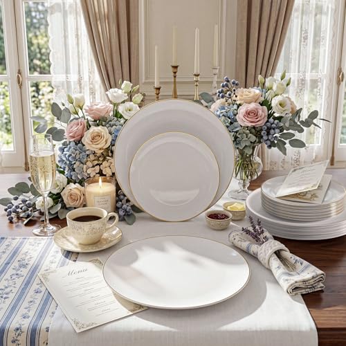 60PCS Gold Plastic Plates (Gold / 60 PCS)