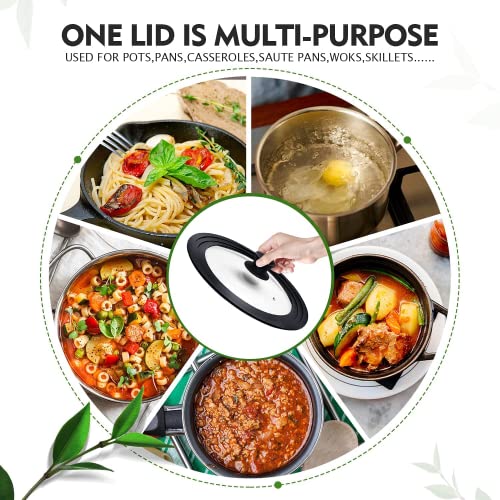 Universal Lids for Pots (7", 8", 9" & 10", 11", 12")