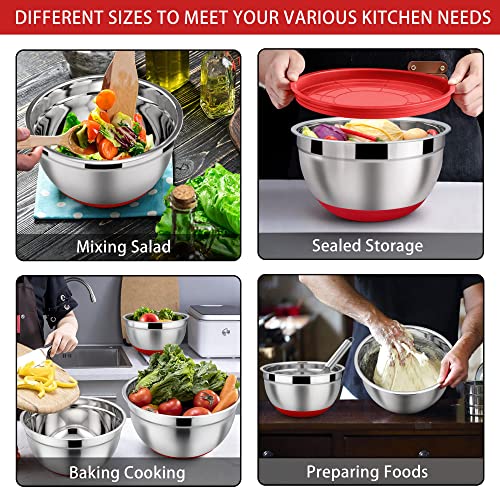 Mixing Bowls Set of 6 with Airtight Lids (224 Fl Oz)