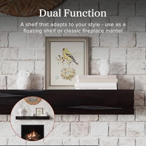 Breckenridge 60” Fireplace Mantel Shelf with Corbels (Coffee Bean Rustic / 60 Inch)