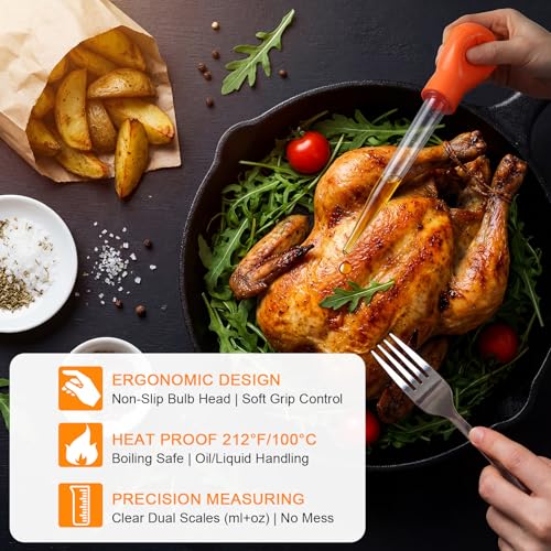 14 Pcs Large Turkey Baster Set for Cooking (Classic Color)
