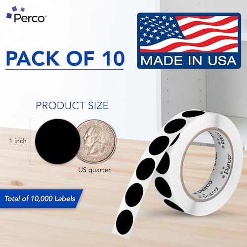 Black Perforated Round Circle Dot Sticker 1 (Black / 1 Inch)