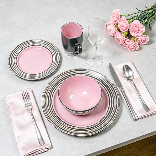 16 Piece Dinnerware Set (Rose / Service for 4 - 16pc Set)