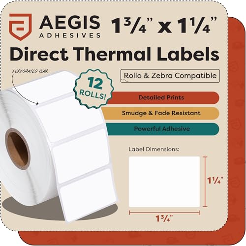 1.75" X 1.25" Direct Thermal Labels (1.75" X 1.25")