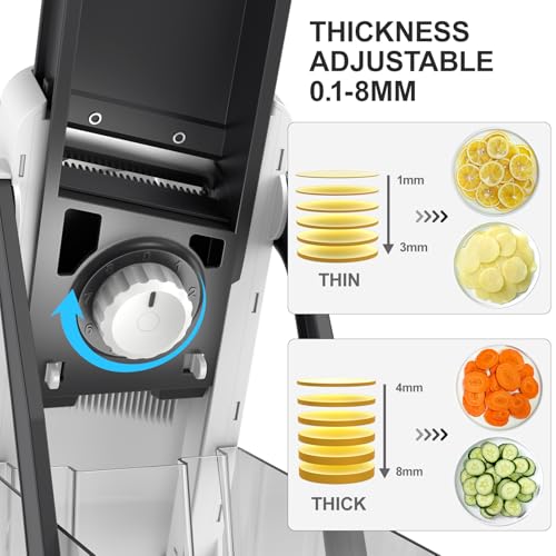 4th Gen Safe Mandoline Slicer For Kitchen (Deep Gray)
