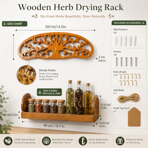 Tree of Life Herb Drying Rack (Herb Drying Rack-Storage Tray)