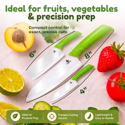 Ceramic Knife Set with Ergonomic Handle (3 Count)