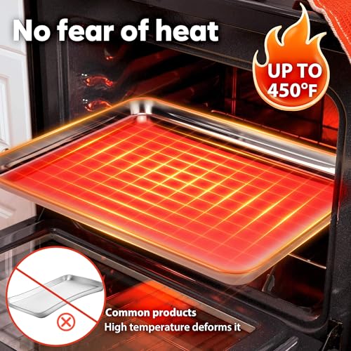 Quarter Sheet Pan Set of 2 (12.4” x 9.6”)