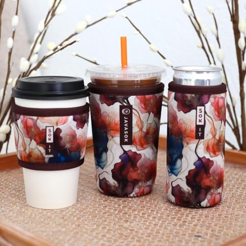 CanSok Sleeve for Beer & Soda Insulated Neoprene Cover (Watercolor Whisper / 12oz Slim Can Sleeve)