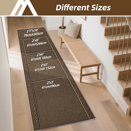 Hallway Runner Rugs Non (Brown / 2' x 6')