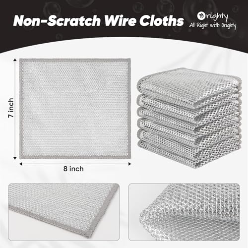 Dish Cloths for Washing Dishes (Silver)