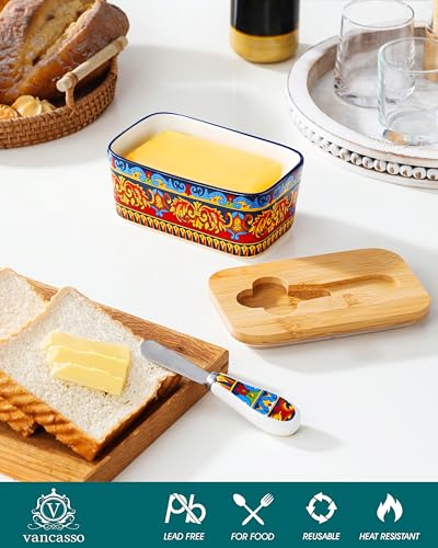 KRVI Butter Dish with Lid (Sicilian Carnival)