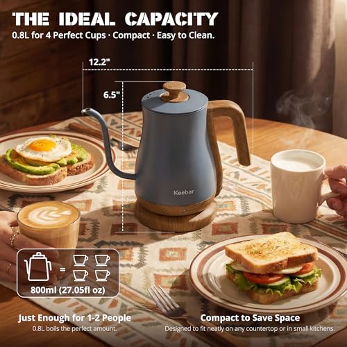 Gooseneck Electric Kettle (Blue Gray / 0.8 Quarts)