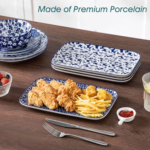 Porcelain Serving Trays for Party (Vintage Blue C)