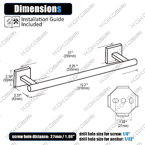 Bathroom Towel Bars 12 Inch Towel Ring Oil Rubbed Bronze 30CM Hand Towel Holder for Bath Kitchen Wall Stainless Steel B4005ORB (Oil Rubbed Bronze / 12-Inch)