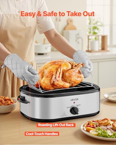 Roaster Oven 20QT Electric Roasting Pan (Silver / 20QT)