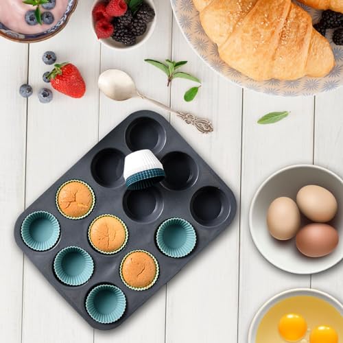 48 Pack Reusable Silicone Muffin Cups