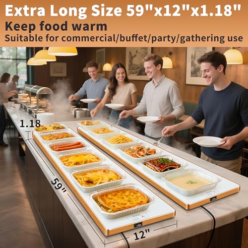 Electric Warming Tray (White / Extra Long-59"x12")