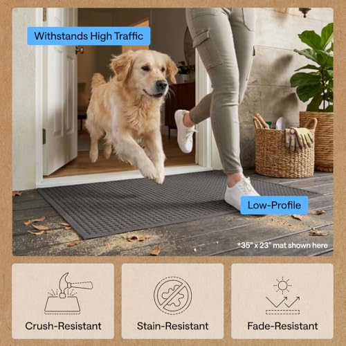 HydroABSORB Door Mat for Indoor Outdoor (Charcoal / 72" X 24")