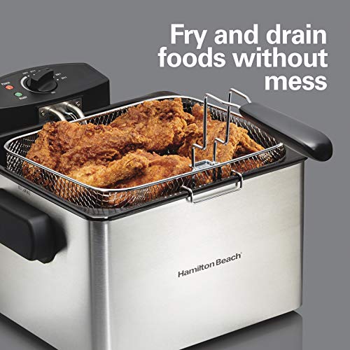 5 Liter Professional Style Electric Deep Fryer With Basket (21 Cups / 5 Liters Oil Capacity)