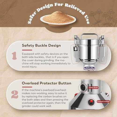 Grain Mill Grinder Electric (Silver / 150g Upright)