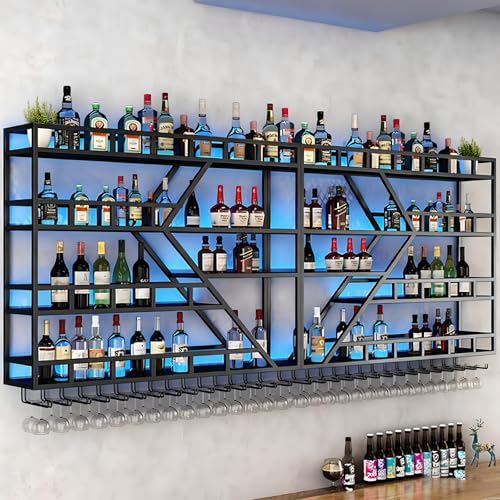 94.4in Large Wall Mounted Wine Rack