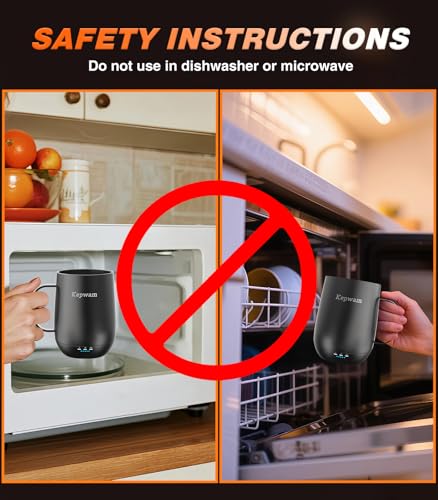 Self Heating Coffee Mug T2 (Black / 16oz)
