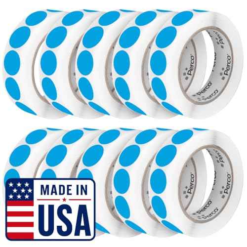 Light Blue Perforated Round Circle Dot Sticker 1 (Blue - Light / 1 Inch)